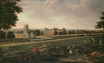 Euston Hall and Church by English School